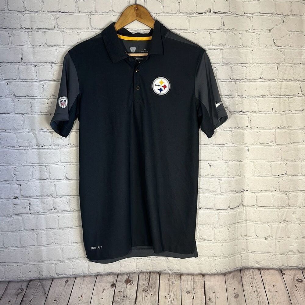 Nike NFL Equipment Training Mens Pittsburgh Steelers Polo size S Small